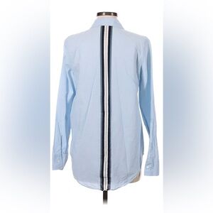 Athleta blue button down with strip size S